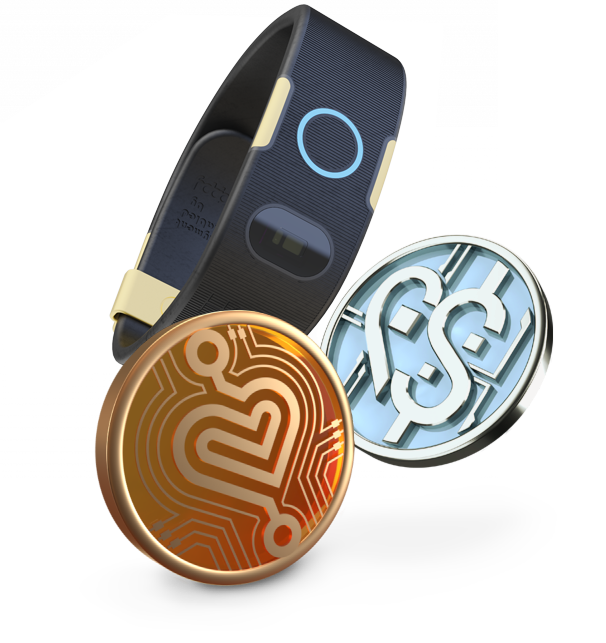 bio sense band and coins for the crypto revolution