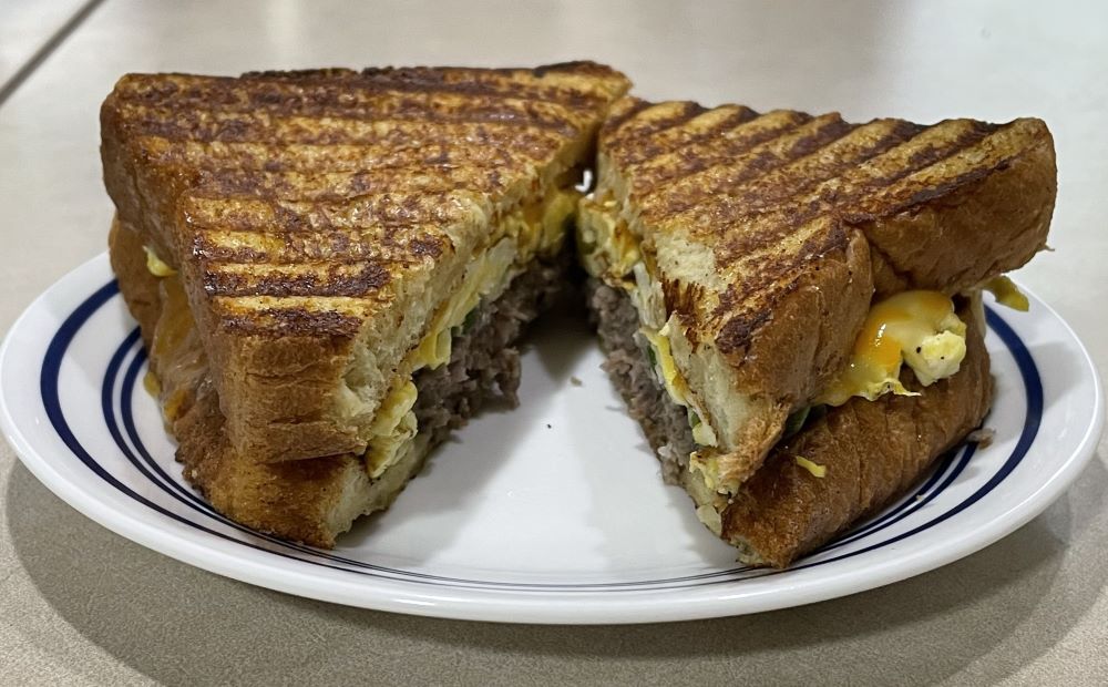 french toast breakfast sandwich panini style